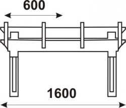 Vchodová dřevěná stříška 1600/800