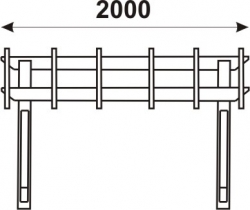 Vchodová dřevěná stříška 2000/1200